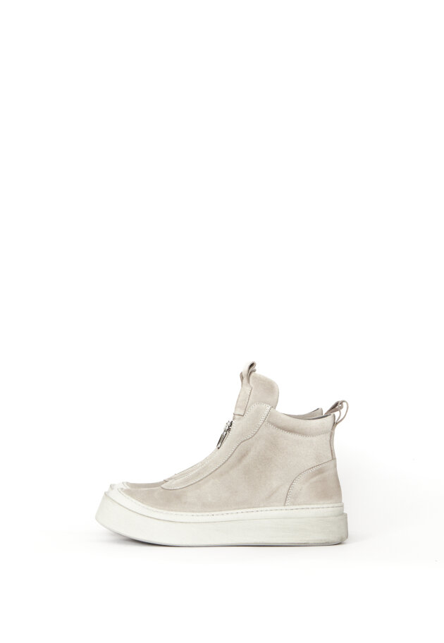 Lofina - Suede shoe with front zipper