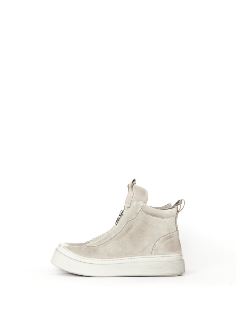 Lofina - Suede shoe with front zipper