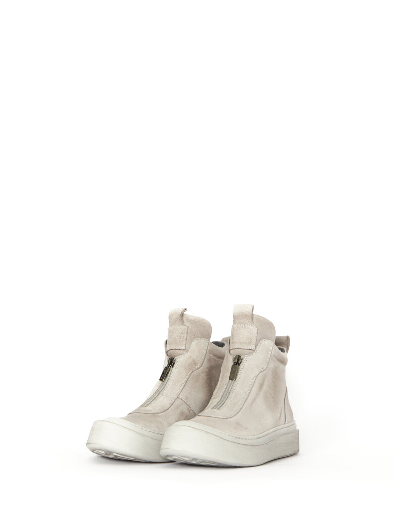 Lofina - Suede shoe with front zipper