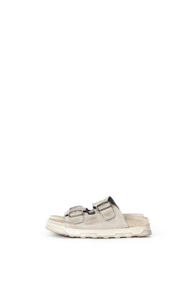 Lofina - Slippers sandal in suede with buckles Lofina - Slippers sandal in suede with buckles