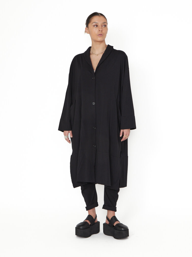 Sort Aarhus - Lang oversize cardigan