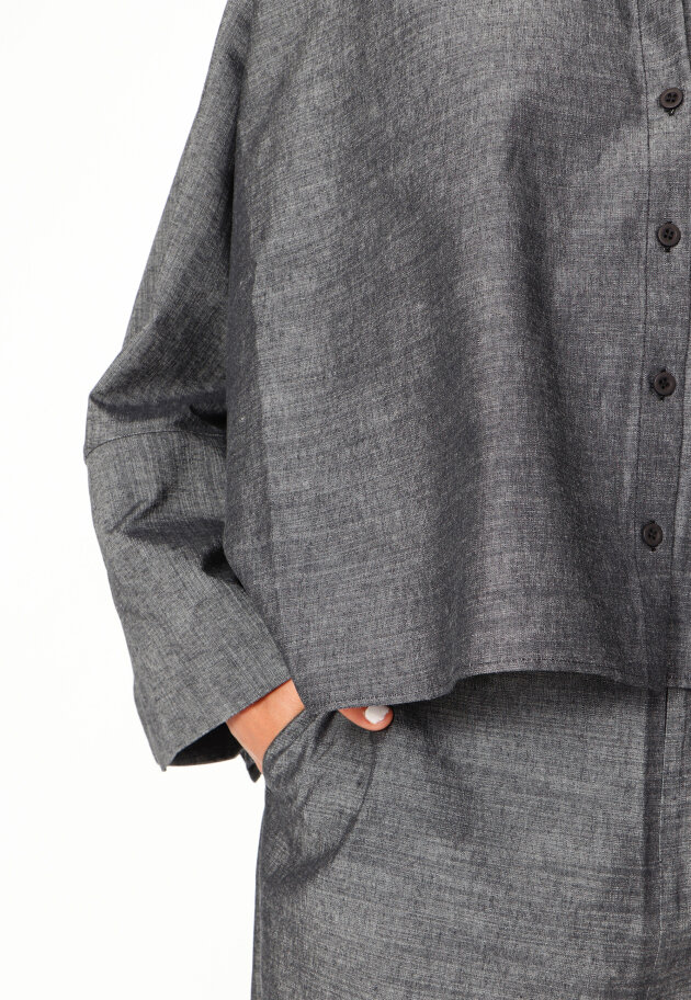 Sort Aarhus - Boxy shirt with buttons