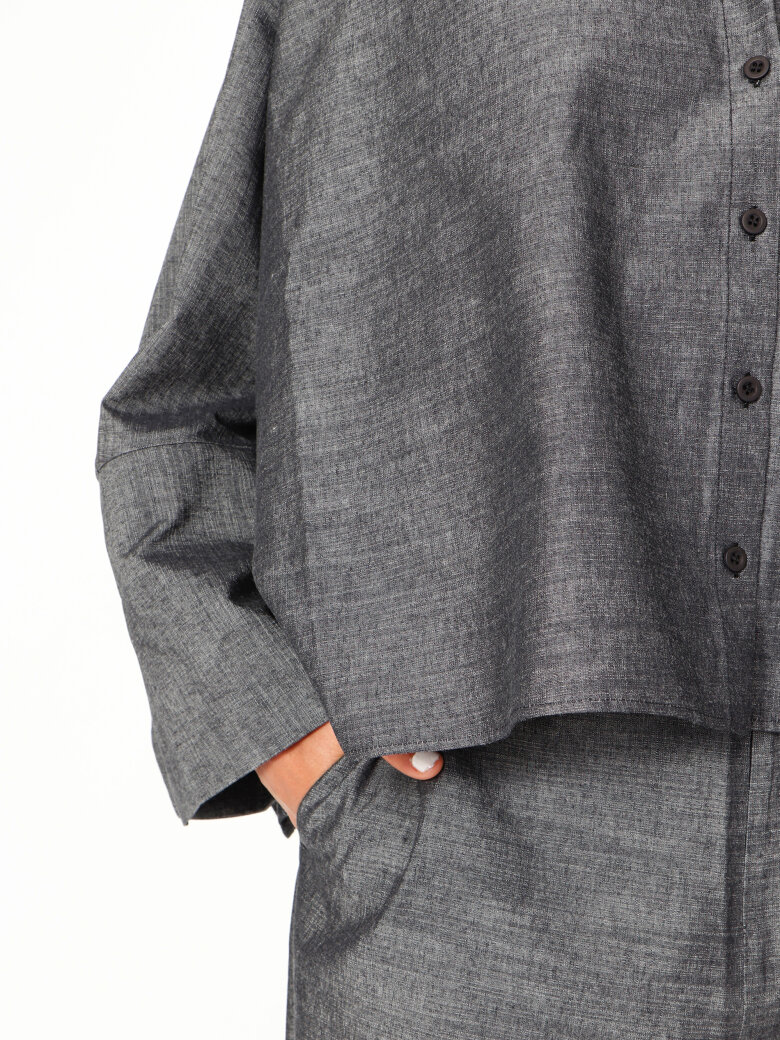 Sort Aarhus - Boxy shirt with buttons