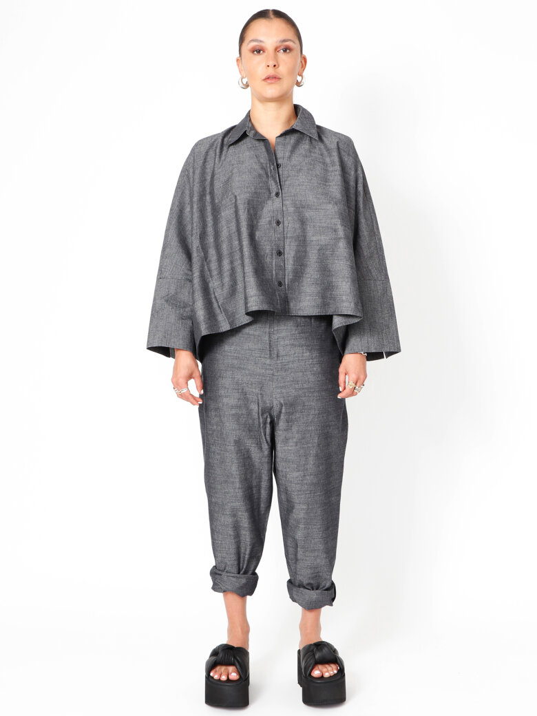 Sort Aarhus - Boxy shirt with buttons