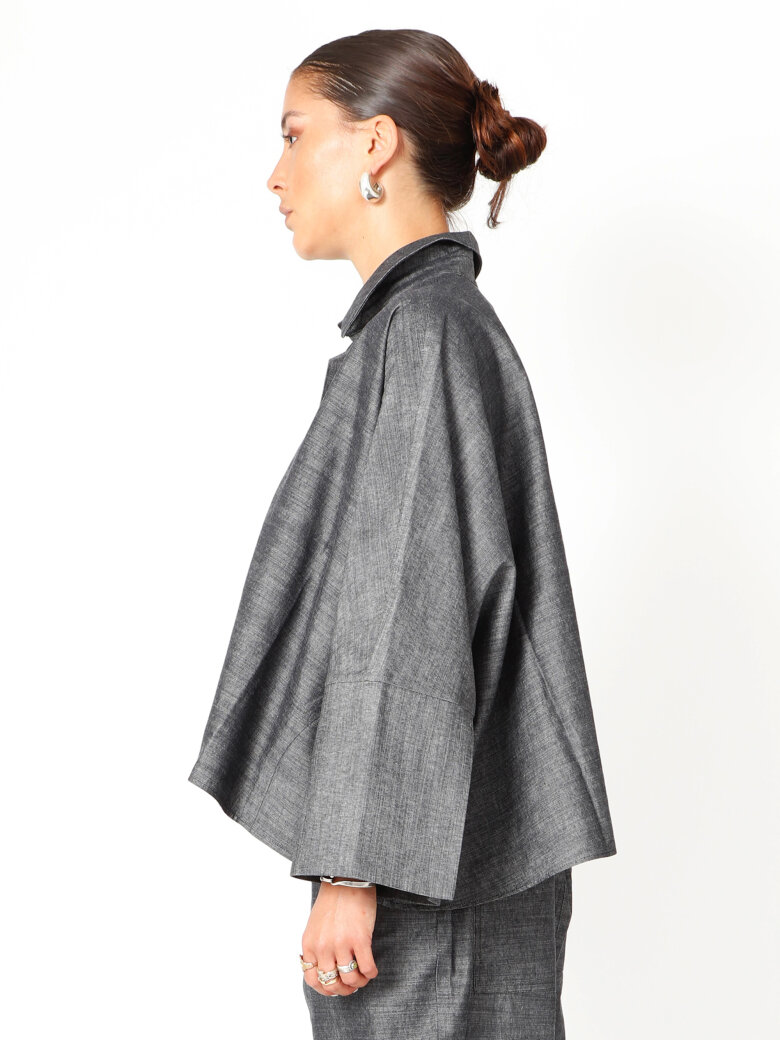 Sort Aarhus - Boxy shirt with buttons