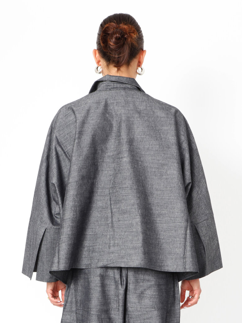 Sort Aarhus - Boxy shirt with buttons