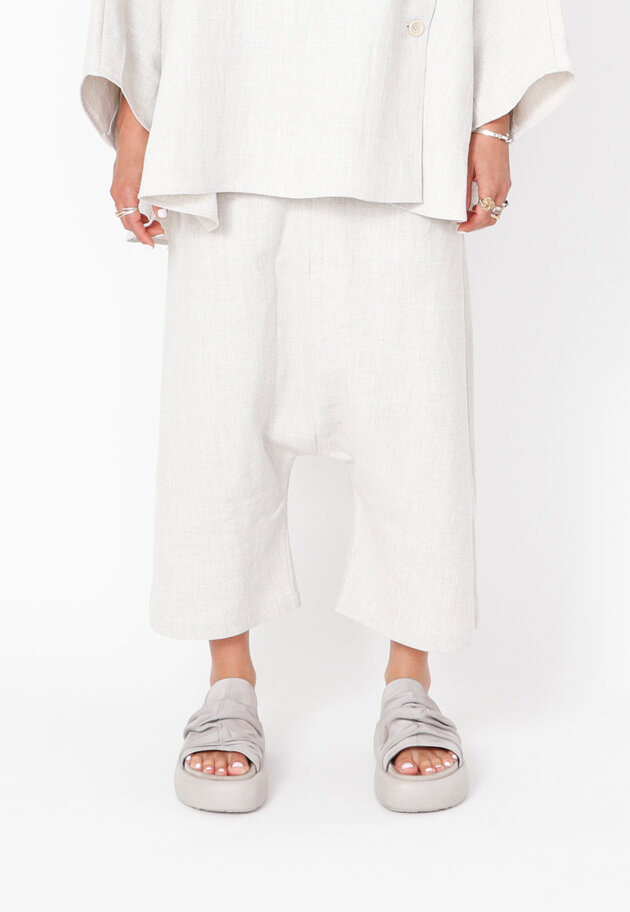 Sort Aarhus - Baggy pants with pockets and elastic waistband