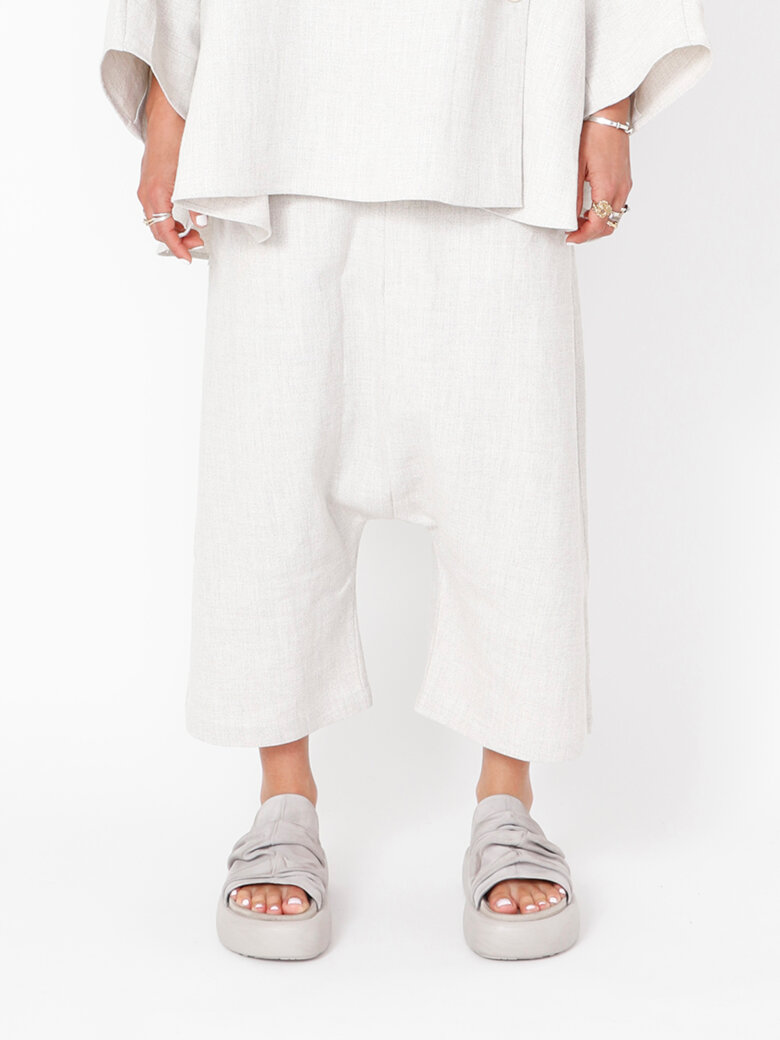 Sort Aarhus - Baggy pants with pockets and elastic waistband