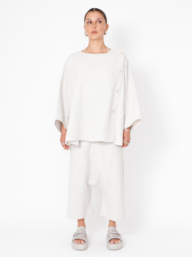 Sort Aarhus - Baggy pants with pockets and elastic waistband