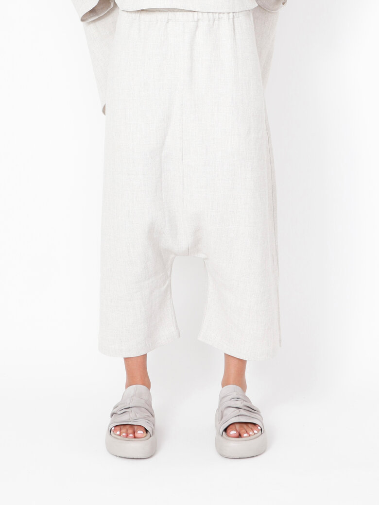 Sort Aarhus - Baggy pants with pockets and elastic waistband