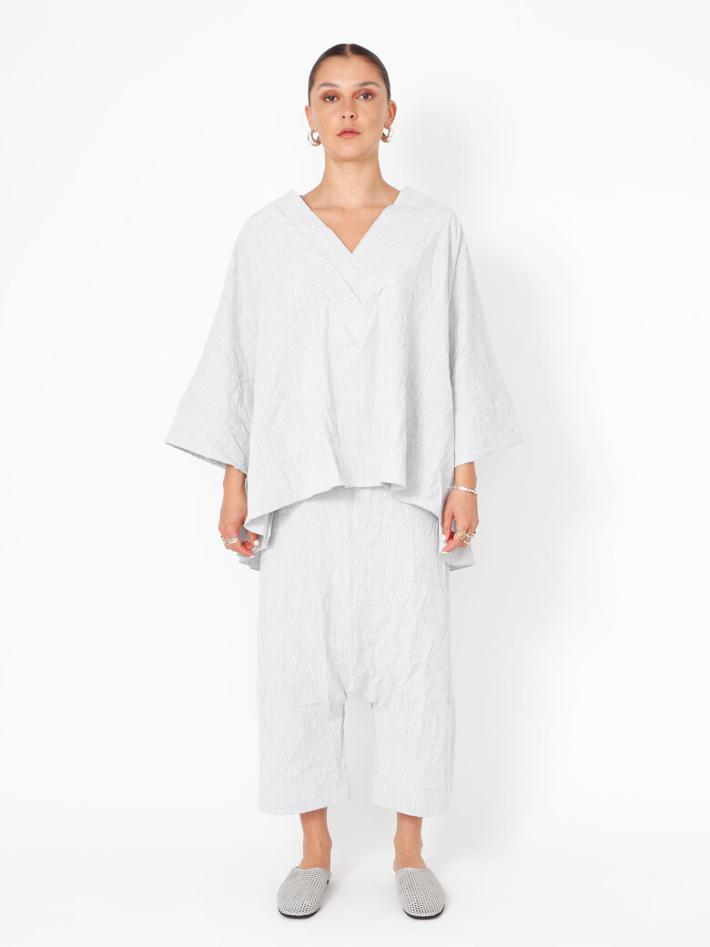 Sort Aarhus - Oversize bluse med brede ærmer