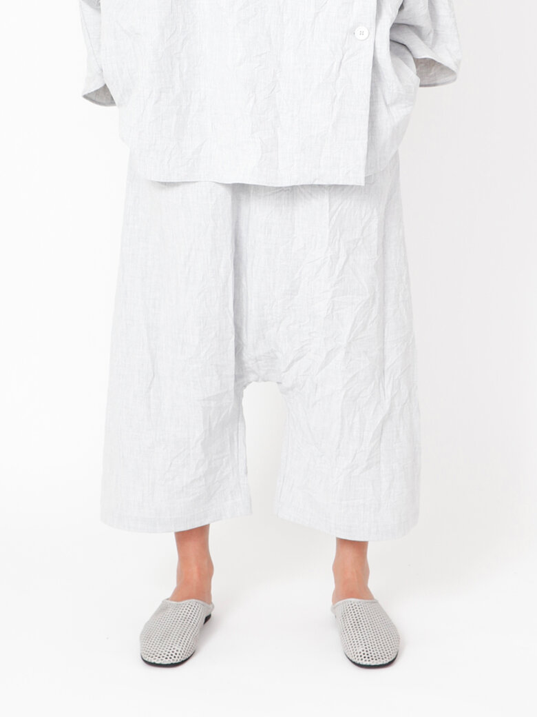 Sort Aarhus - Baggy pants with pockets and elastic waistband