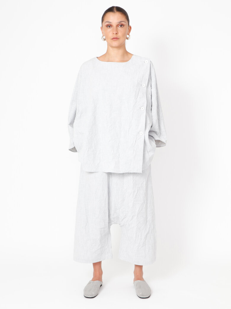 Sort Aarhus - Baggy pants with pockets and elastic waistband