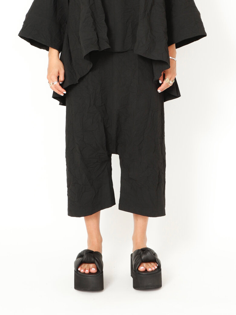 Sort Aarhus - Baggy pants with pockets and elastic waistband