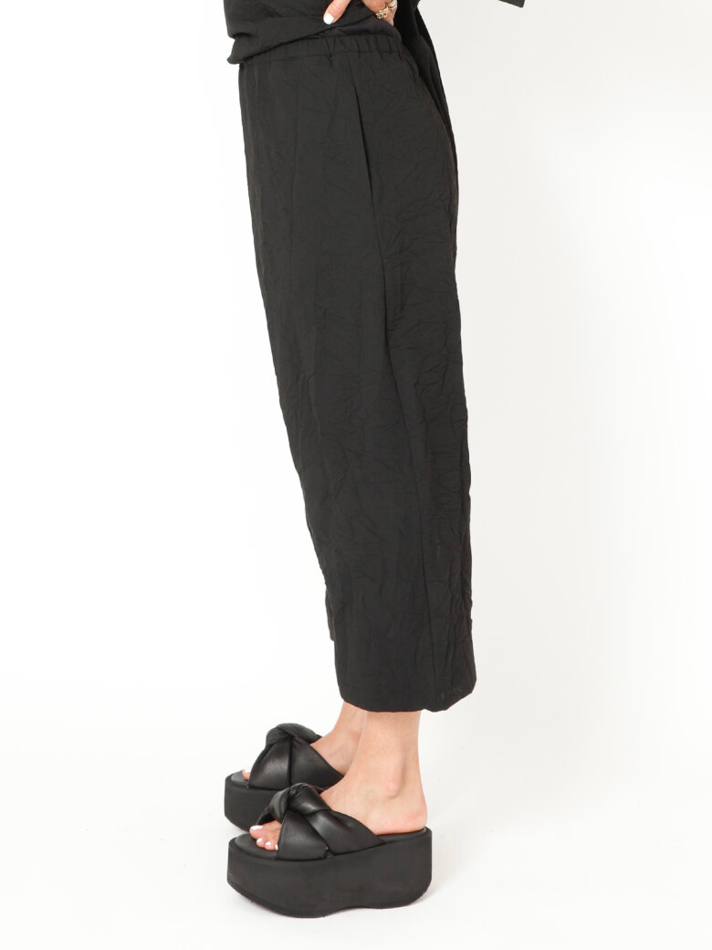 Sort Aarhus - Baggy pants with pockets and elastic waistband