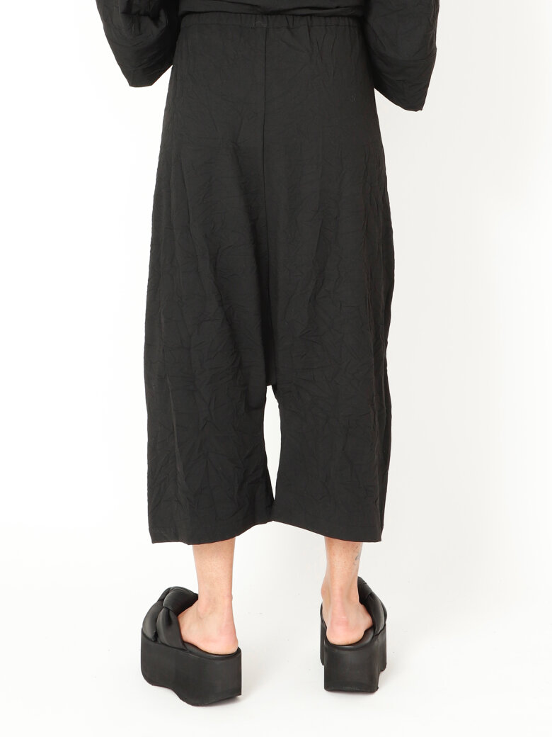 Sort Aarhus - Baggy bukser med lommer og elastik