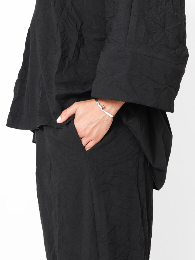 Sort Aarhus - Baggy pants with pockets and elastic waistband
