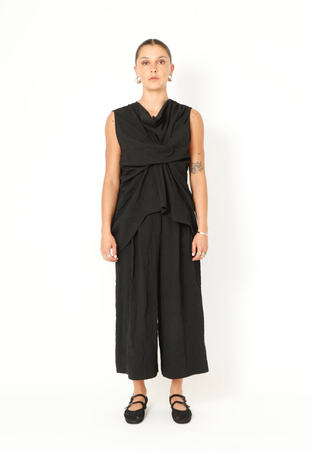 Sort Aarhus - Pants with wide legs