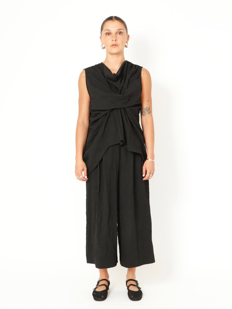 Sort Aarhus - Pants with wide legs