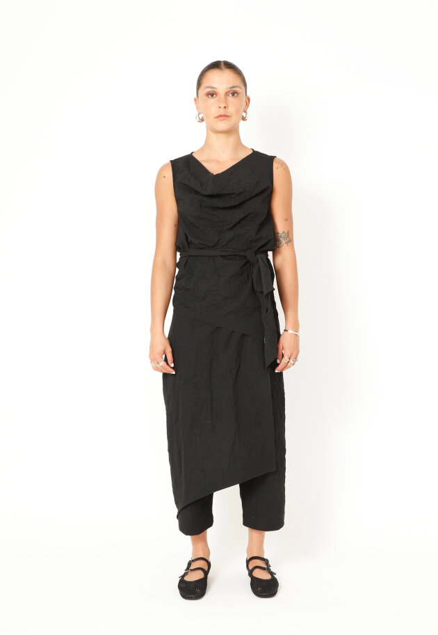 Sort Aarhus - Baggy bukse-nederdel med lynlås