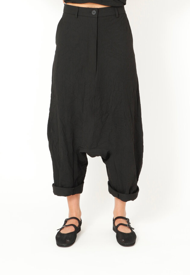 Sort Aarhus - Ekstra baggy bukser med sidelommer og lynlås