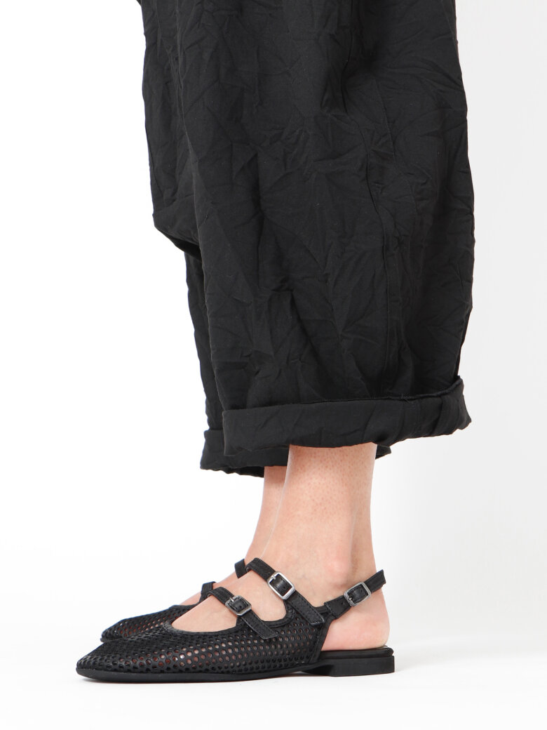 Sort Aarhus - Extra baggy pants with side pockets and zipper