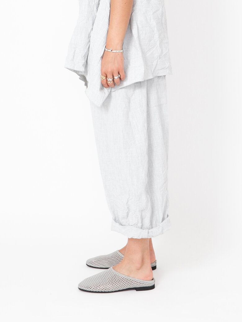 Sort Aarhus - Extra baggy pants with side pockets and zipper