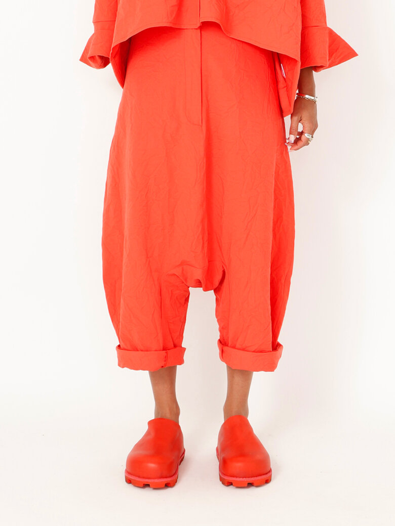 Sort Aarhus - Extra baggy pants with side pockets and zipper