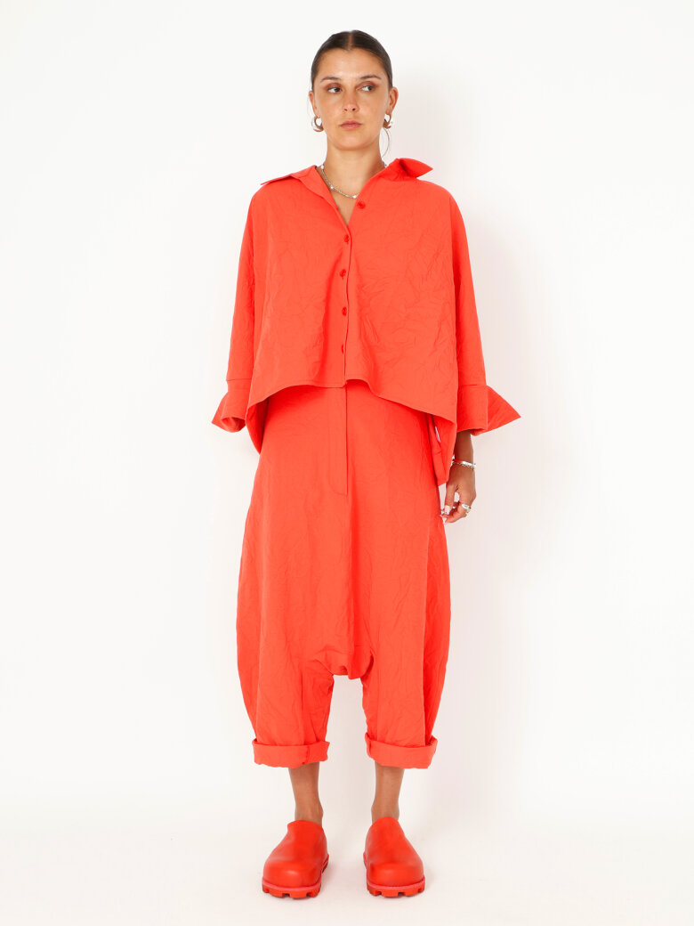 Sort Aarhus - Extra baggy pants with side pockets and zipper