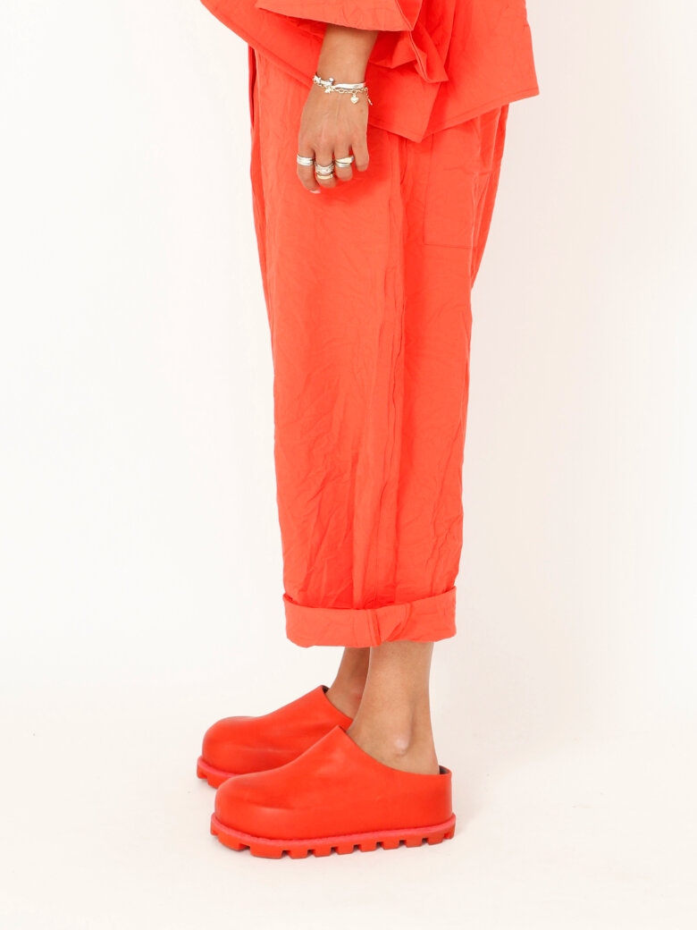 Sort Aarhus - Extra baggy pants with side pockets and zipper