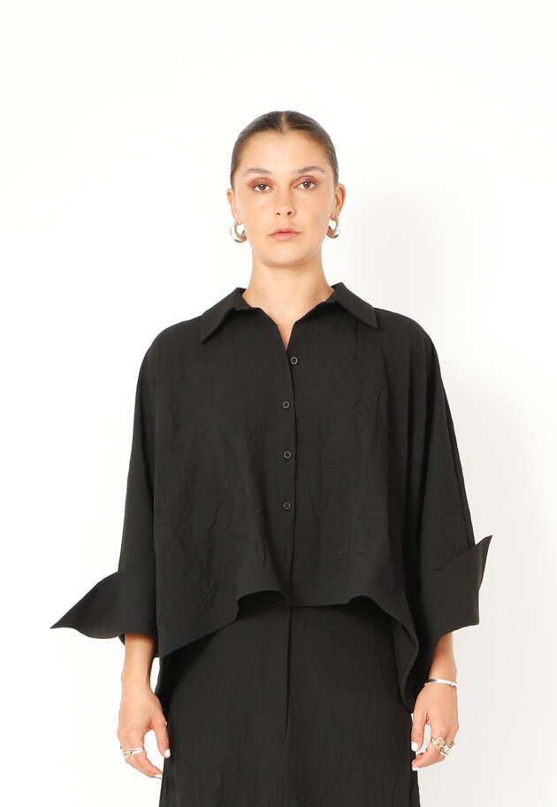 Sort Aarhus - Boxy shirt with buttons and pockets