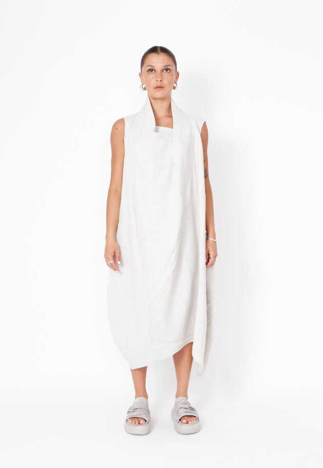 Sort Aarhus - Dress in linen mix with pockets Sort Aarhus - Dress in linen mix with pockets