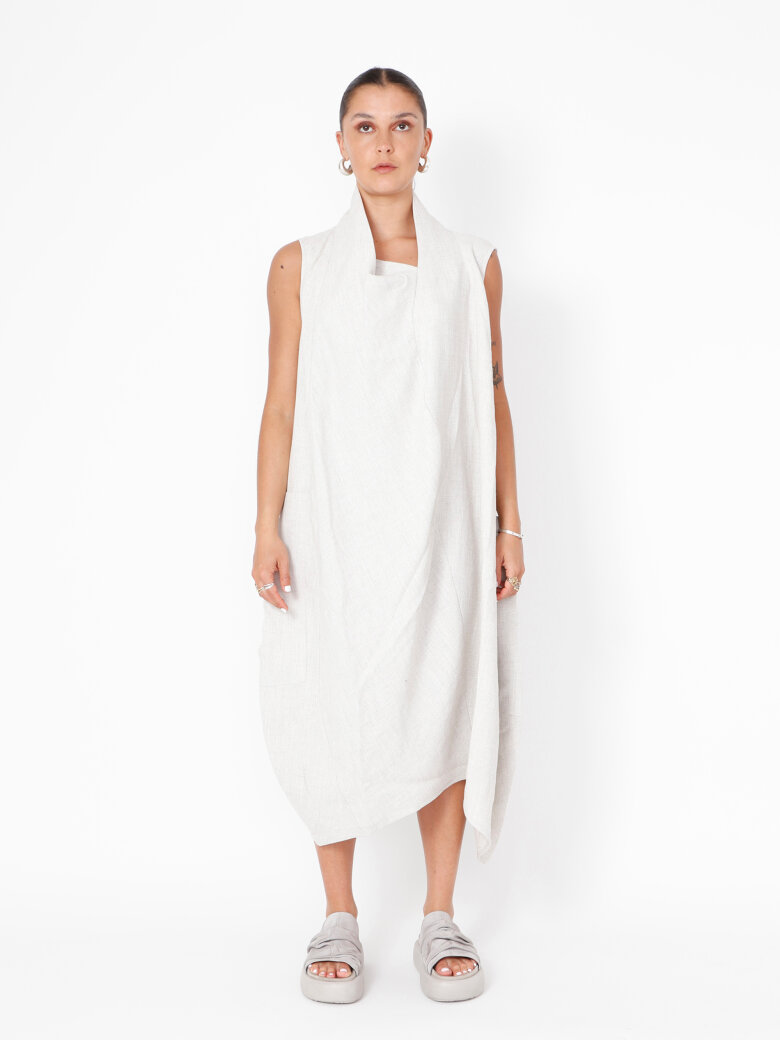 Sort Aarhus - Dress in linen mix with pockets