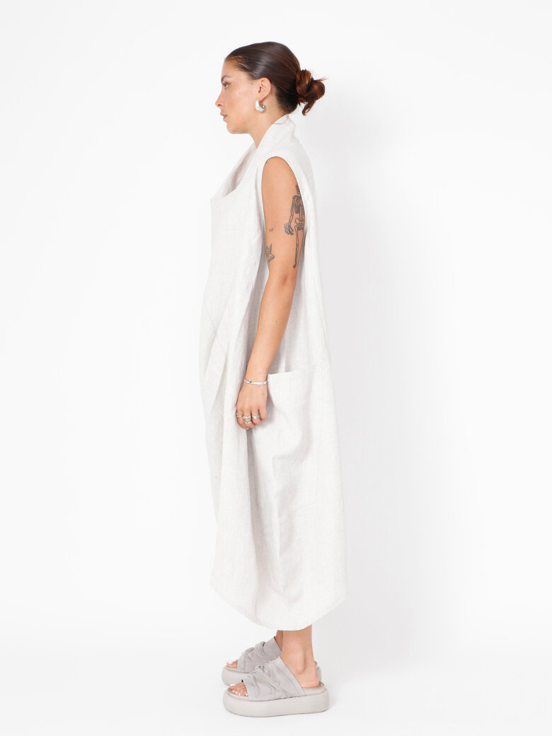Sort Aarhus - Dress in linen mix with pockets