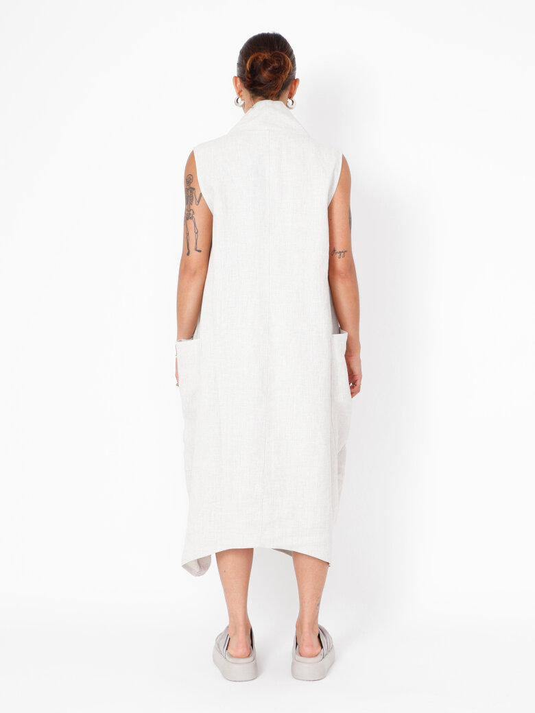 Sort Aarhus - Dress in linen mix with pockets