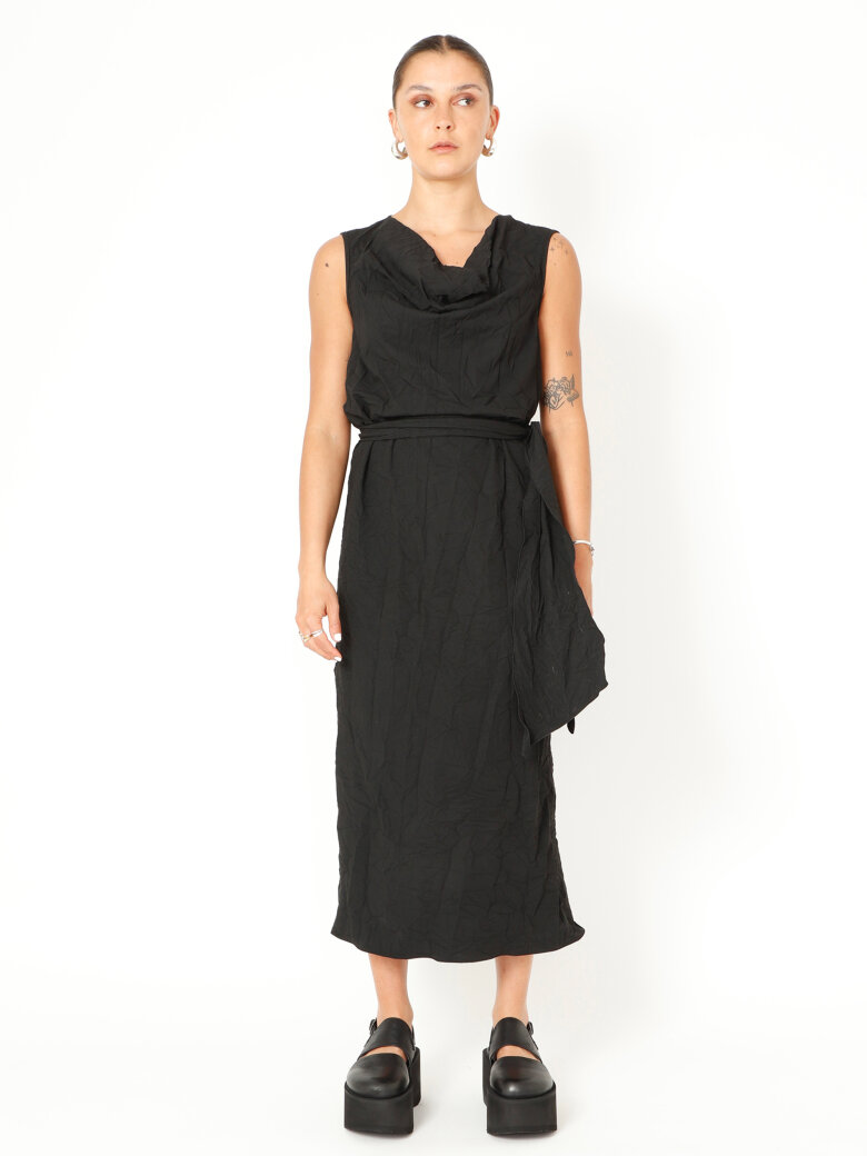 Sort Aarhus - Dress with waist tie