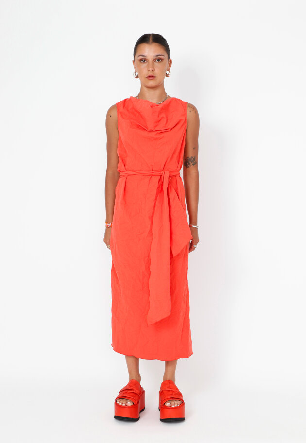 Sort Aarhus - Dress with waist tie Sort Aarhus - Dress with waist tie