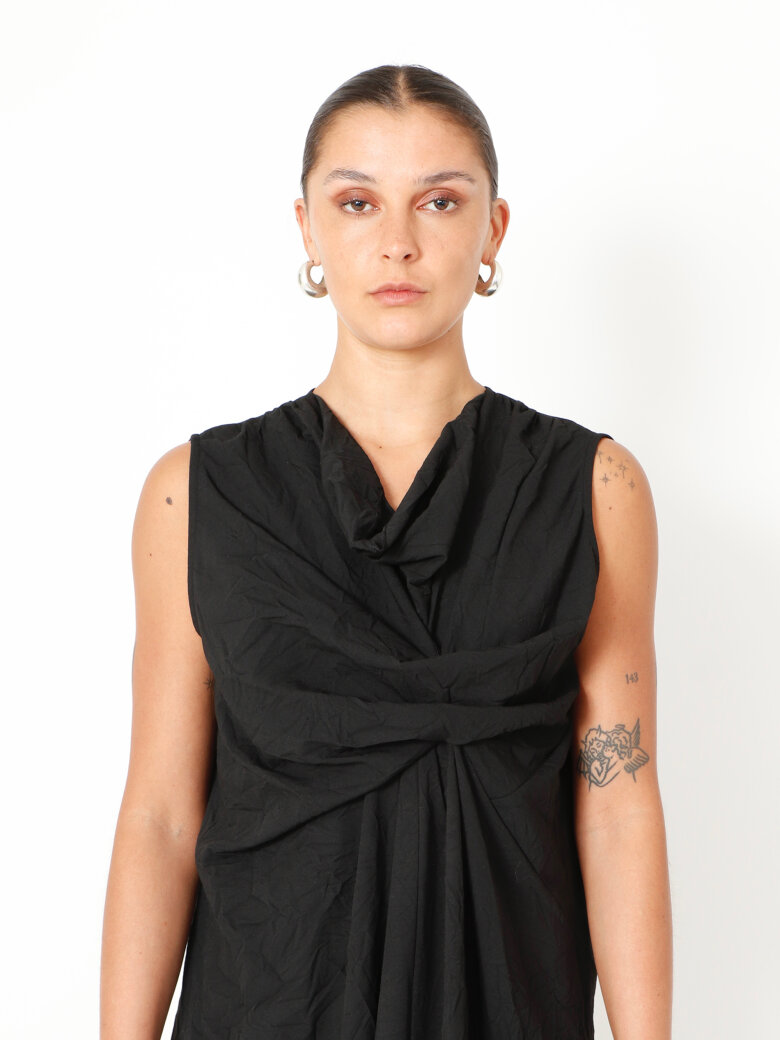 Sort Aarhus - Wrinked long dress