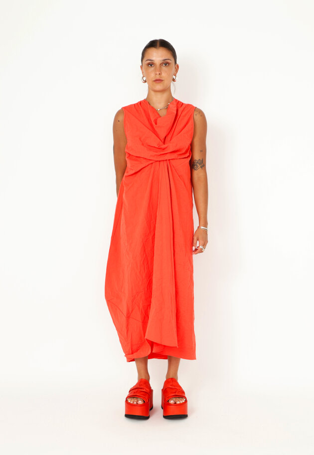 Sort Aarhus - Wrinkled long dress