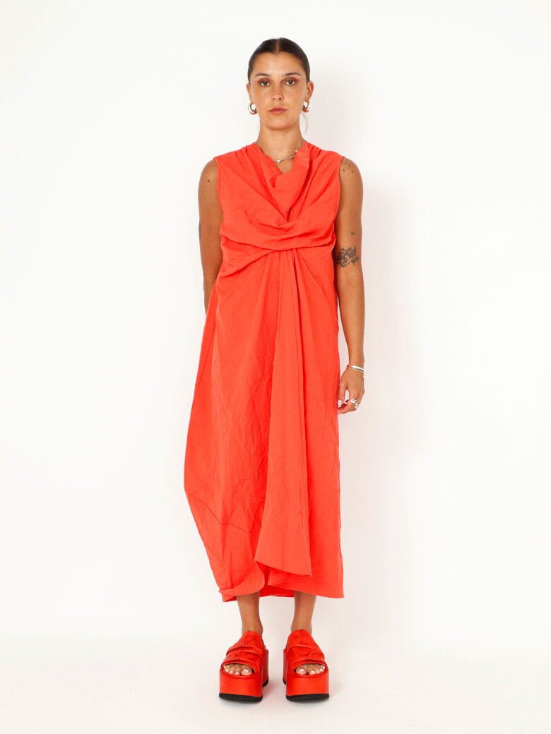 Sort Aarhus - Wrinkled long dress