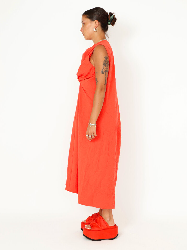 Sort Aarhus - Wrinkled long dress