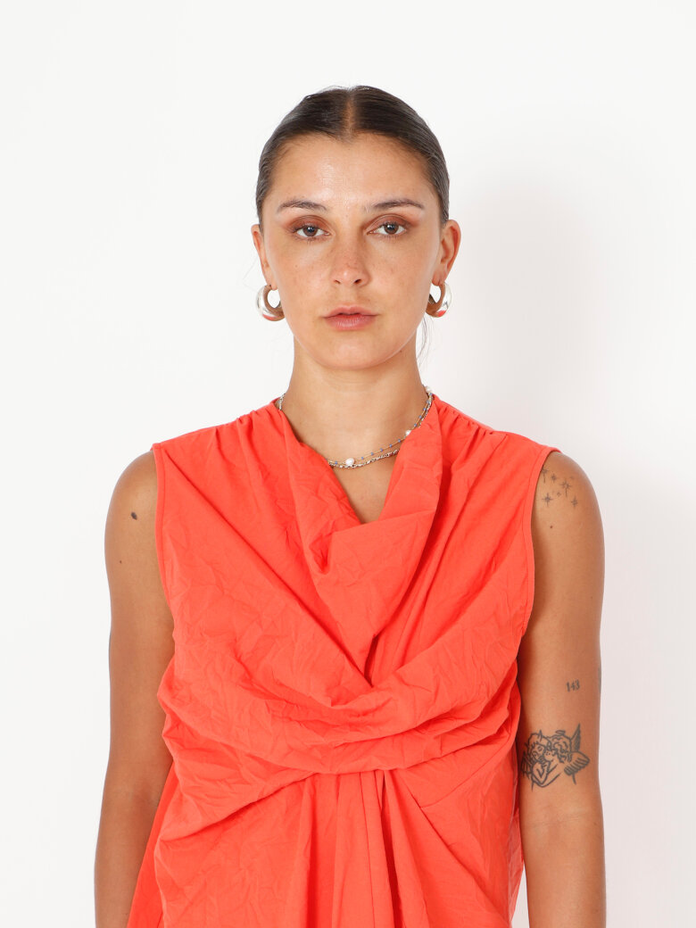 Sort Aarhus - Wrinkled long dress