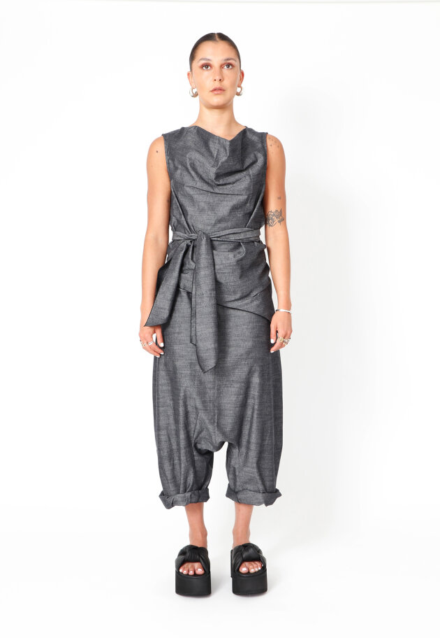 Sort Aarhus - Top with waist tie