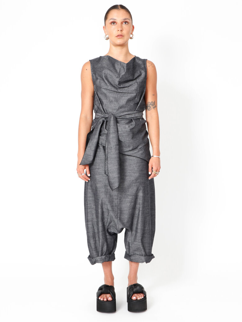 Sort Aarhus - Top with waist tie