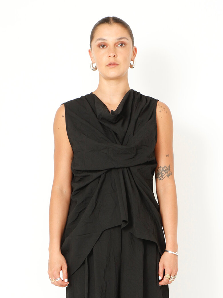 Sort Aarhus - Wrinked top