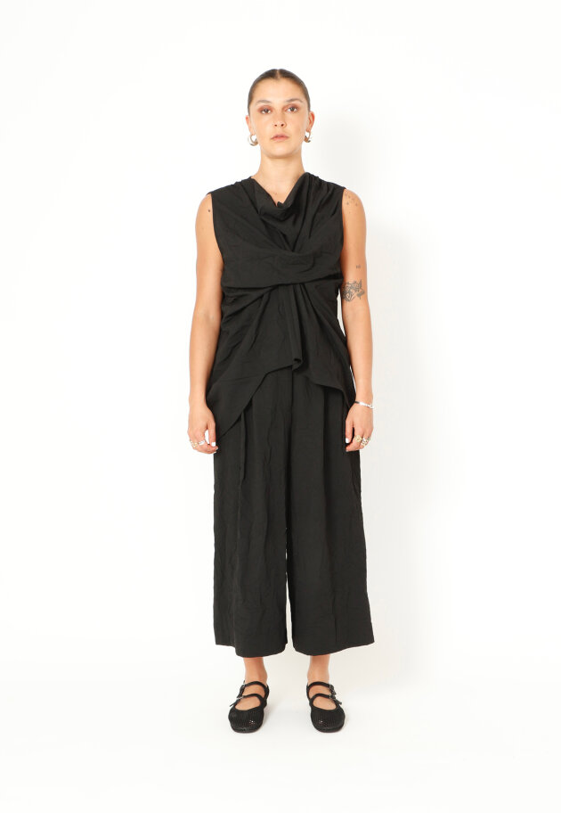 Sort Aarhus - Top med rynk