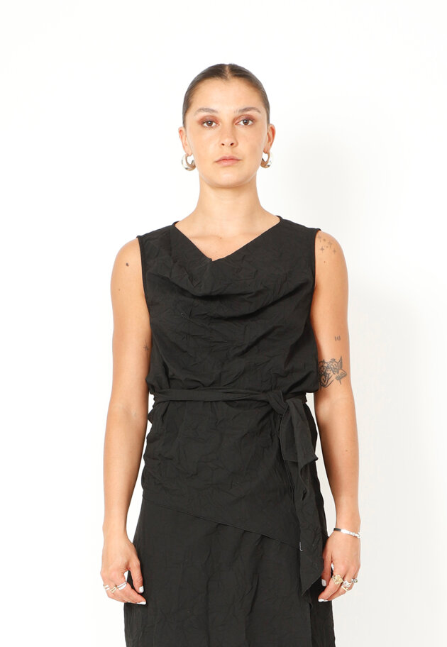 Sort Aarhus - Top with waist tie