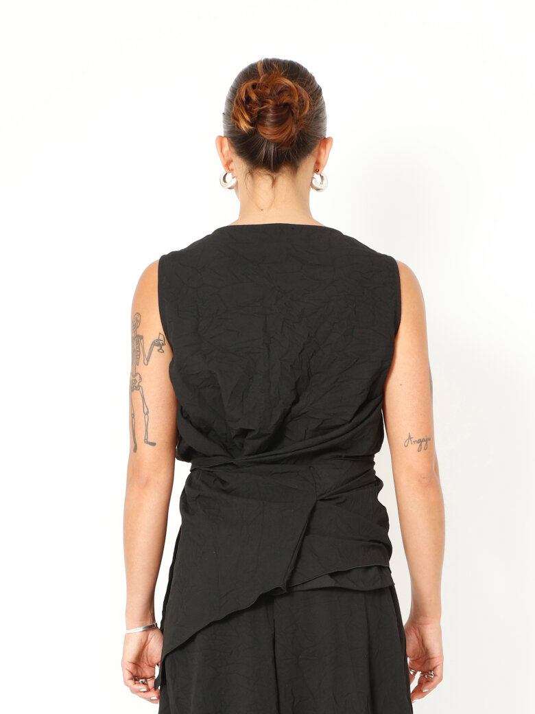 Sort Aarhus - Top with waist tie