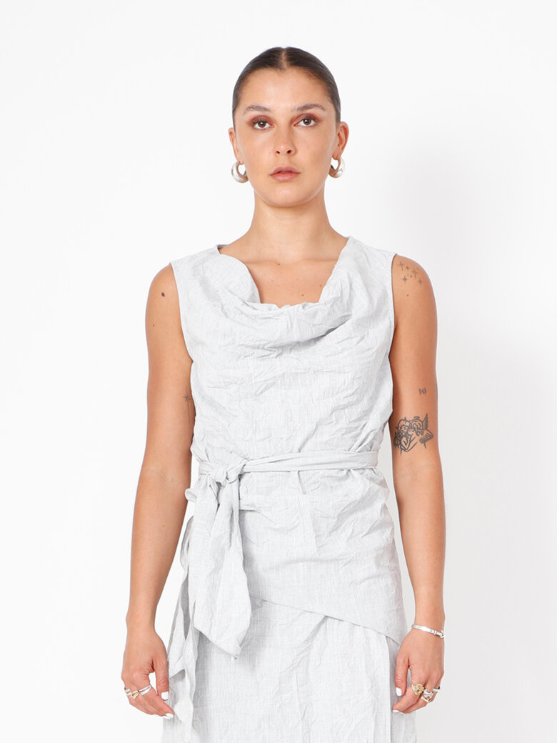 Sort Aarhus - Top with waist tie