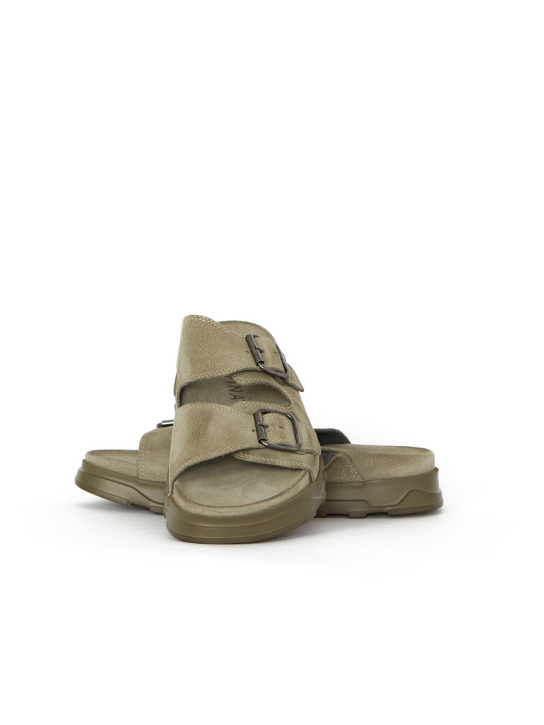 Lofina - Sandal with footbed sole and buckles